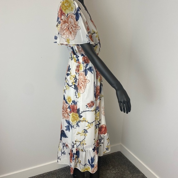 Kate and lily floral crisscross lightweight midi dress 12 - Picture 6 of 8